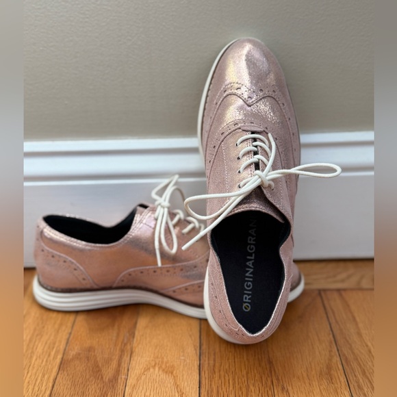 Cole Haan OriginalGrand Wing Dusty Rose Glitter Oxford Shoes – Women’s Size 6.5 - Picture 4 of 14